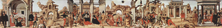 Ercole de ' Roberti. The altar Griffoni, predella. The miraculous deeds of St. Vicenzo Ferrer