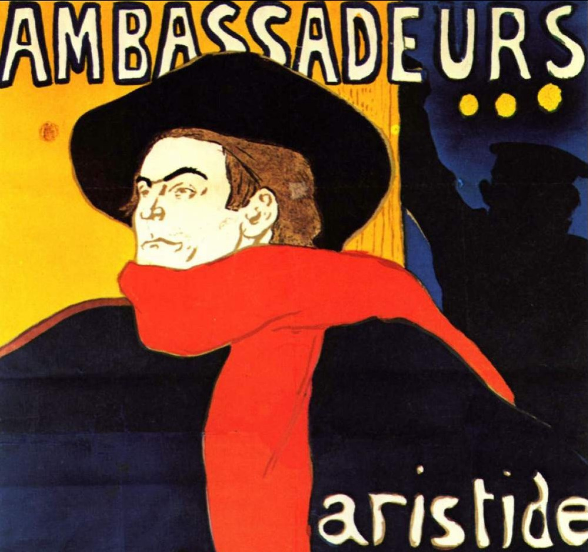 Affiche cabaret Aristide Bruant par Toulouse-Lautrec - Impression litho r tro 60x90 cm