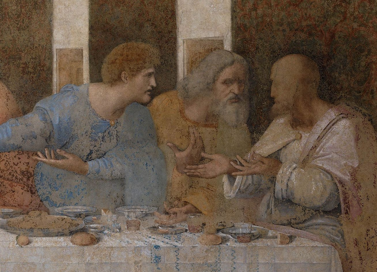 What is actually depicted on The Last Supper by Leonardo da Vinci?