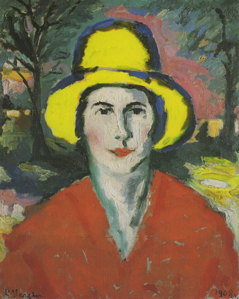 Kazimir Malevich. Portrait of woman in yellow hat