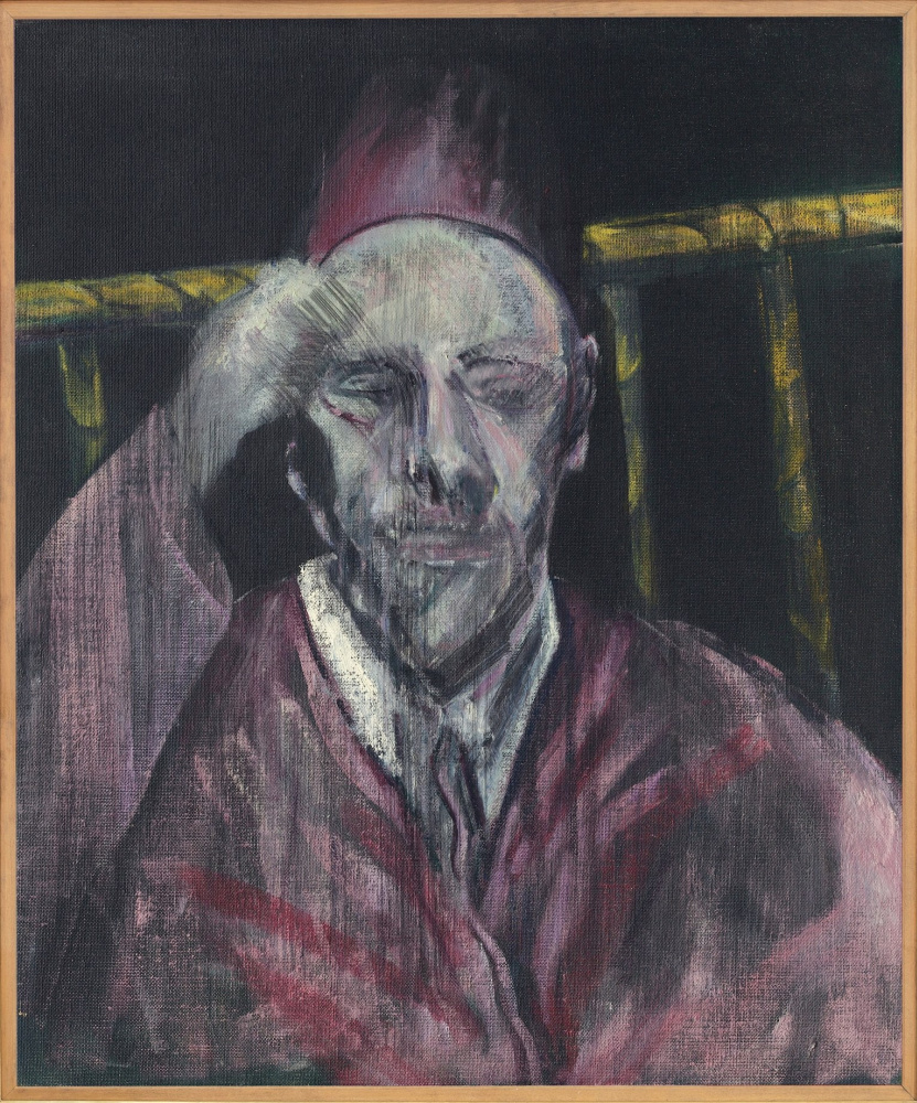 Francis Bacon. Head with his hand (portrait of Pope Pius XII)