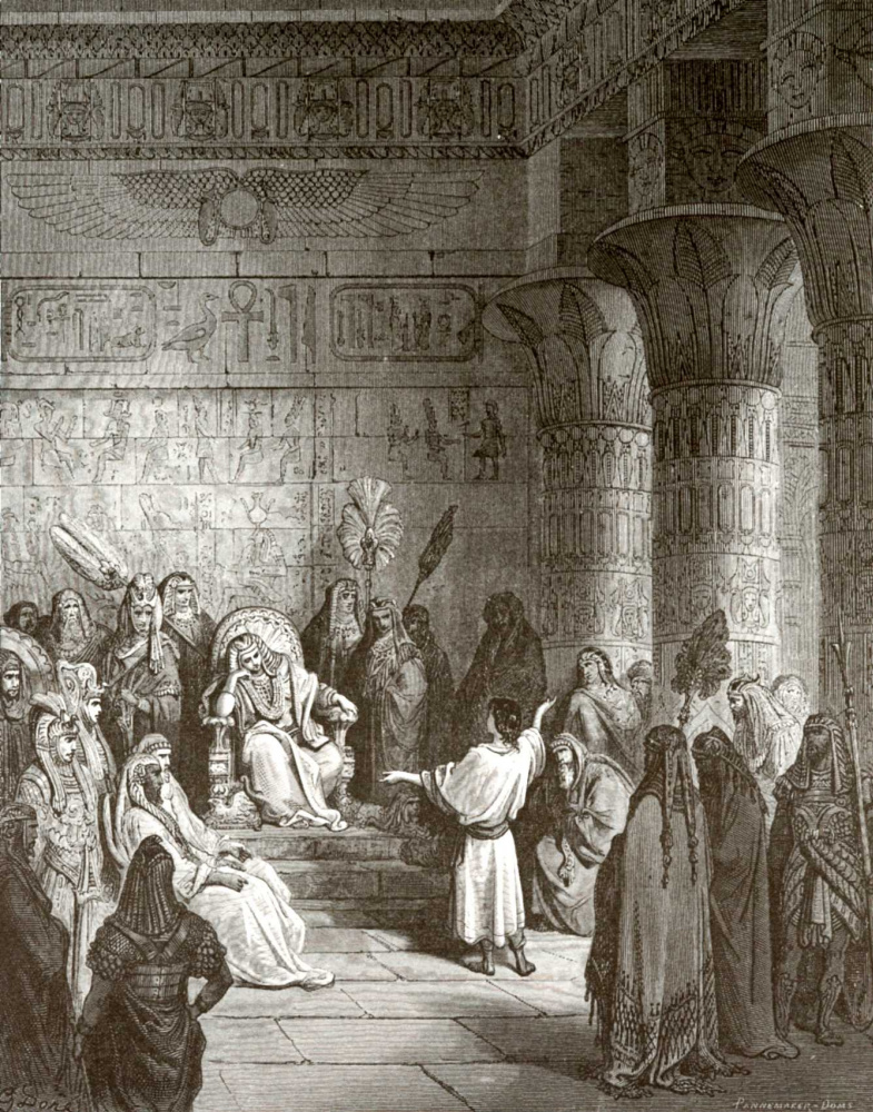 Paul Gustave Dore. Bible Illustration: Joseph Interprets Pharaoh's Dream
