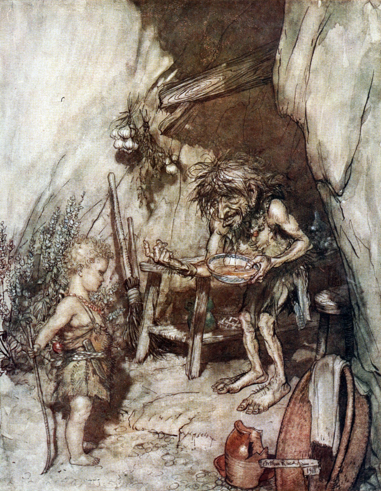 Arthur Rackham. Illustration for the book "The Ring of the Nibelungen"