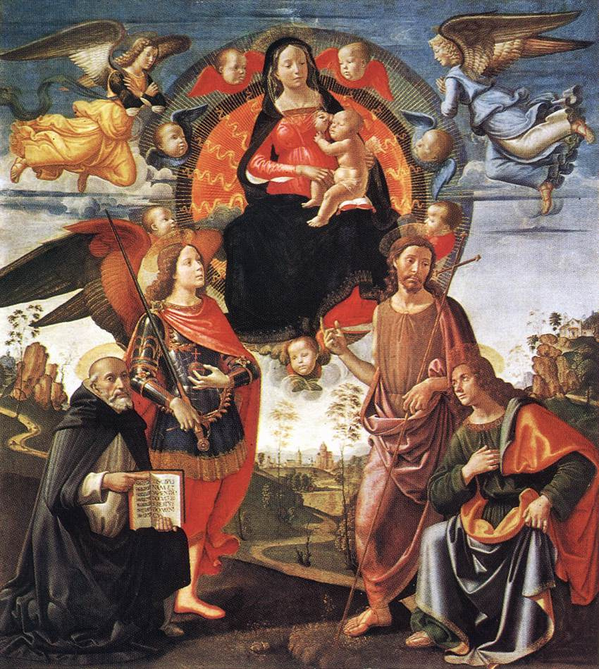 Domenico Girlandajo. Madonna in glory with saints