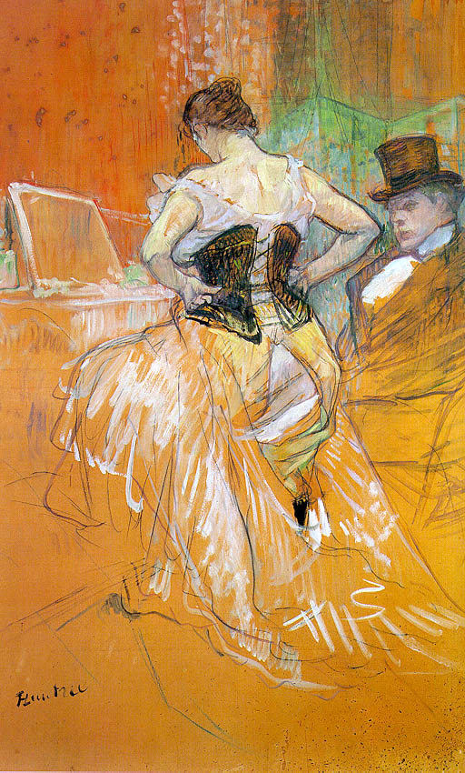 Henri de Toulouse-Lautrec. Woman in corset