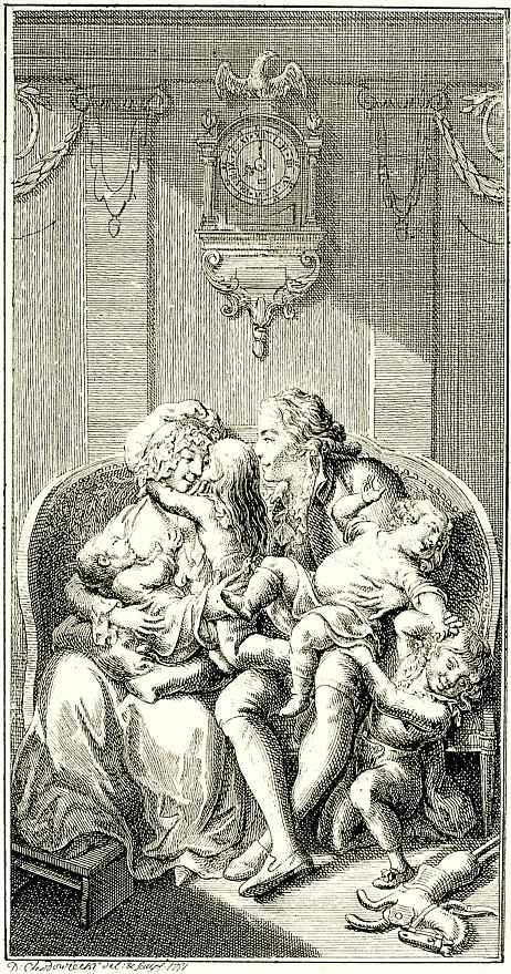 Daniel Nicholas Hodowiecki. The frontispiece to the book of Theodor Gottlieb von Hippel, "On marriage"