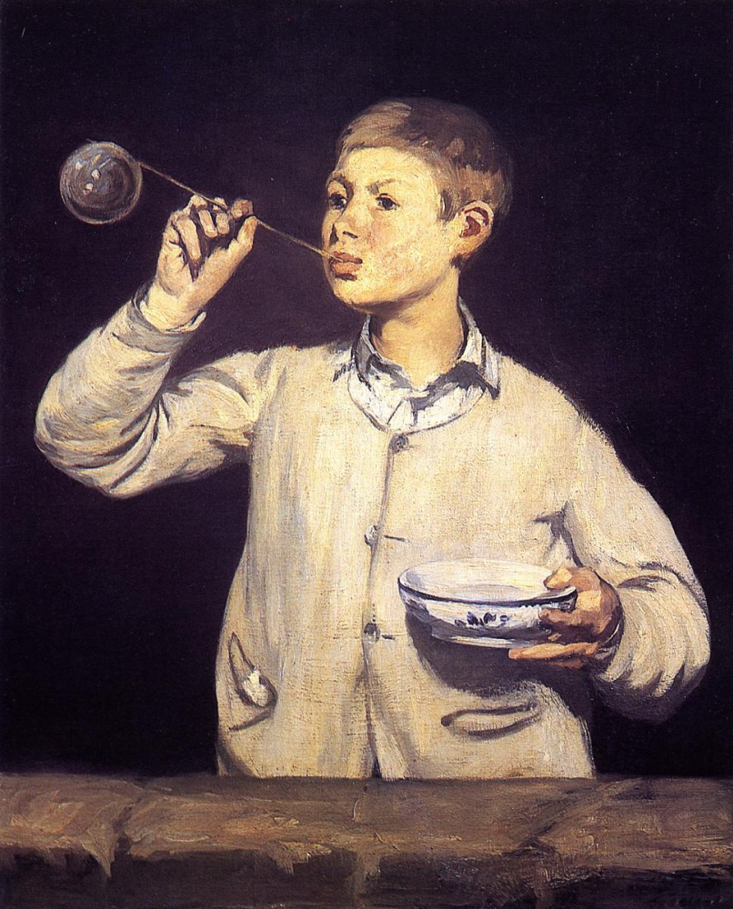 Edouard Manet. Boy blowing soap bubbles