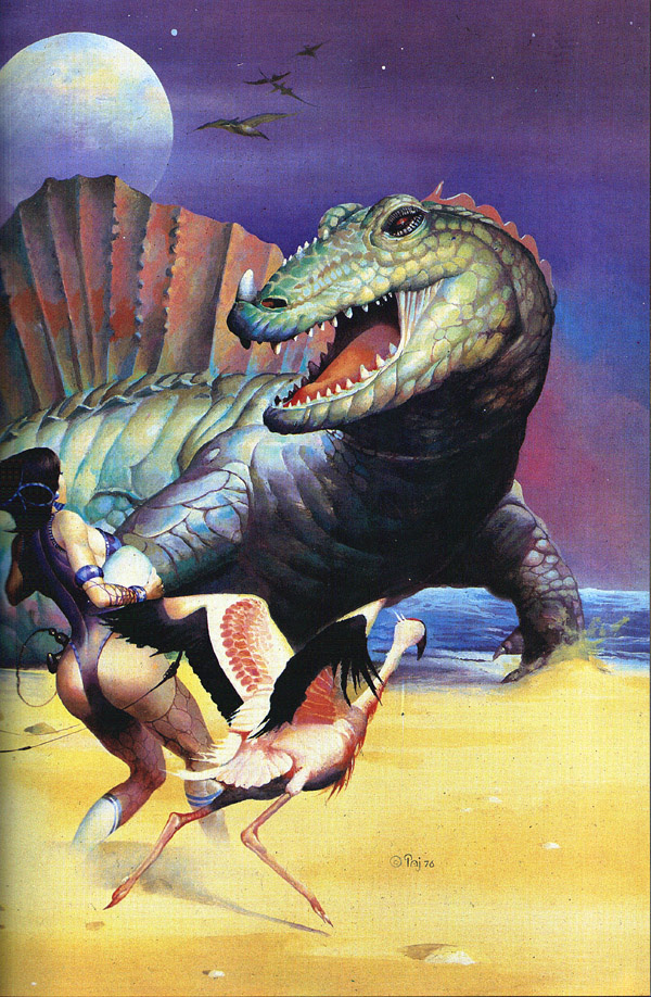 Peter Andrew Jones. The dinosaur in the sand