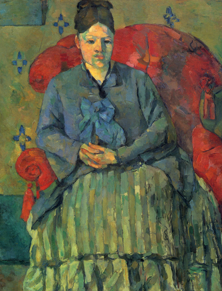 Paul Cezanne. Madame Cezanne in a red armchair