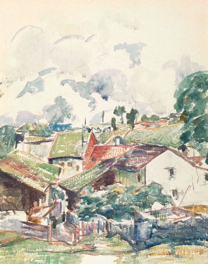 Giovanni Giacometti. The village in the mountains