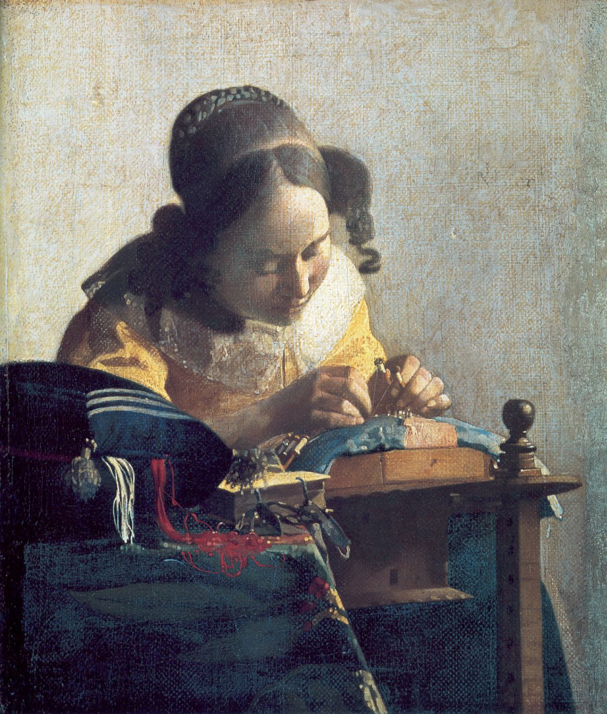 Jan Vermeer. The Lacemaker