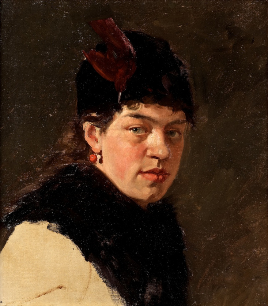 Oscar Gustav Bjork. Portrait of the Norwegian artist Harriet backer