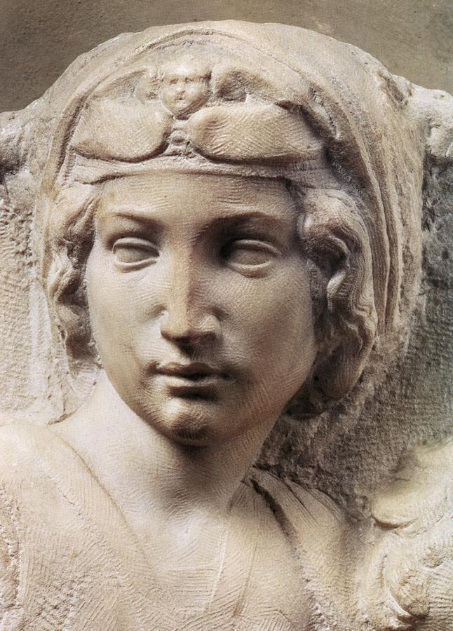 Michelangelo Buonarroti. Madonna Tondo Pitti. Fragment