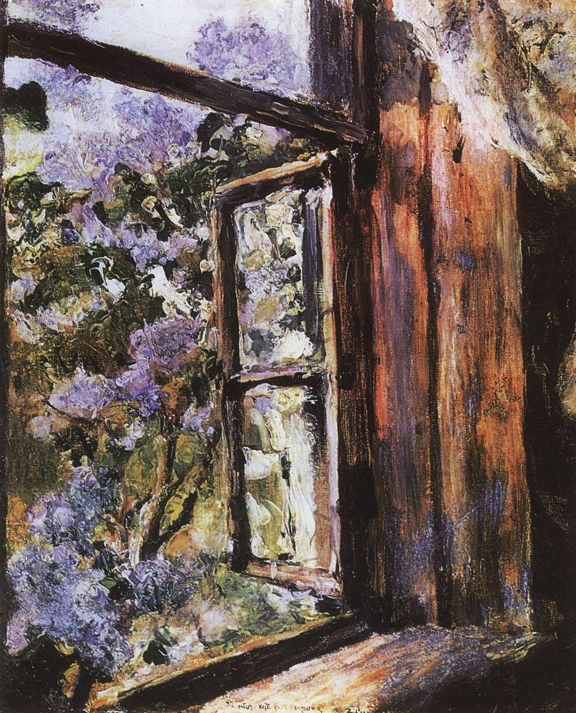 Valentin Aleksandrovich Serov. Open window. Lilac.