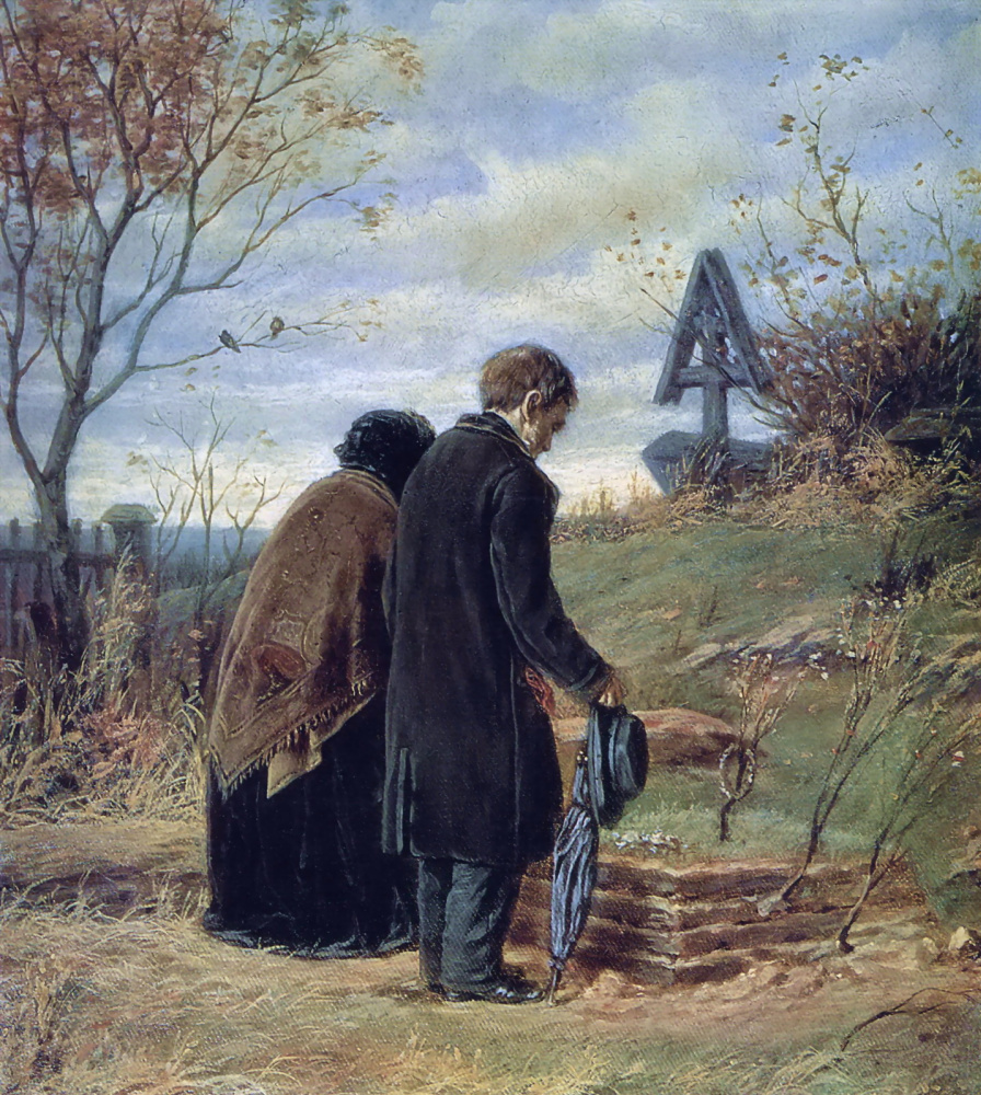 Vasily Grigorievich Perov. Elderly parents to his son's grave