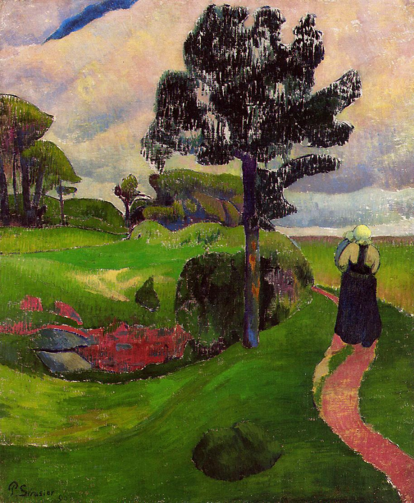 Paul Sérusier. Mother with child in breton landscape