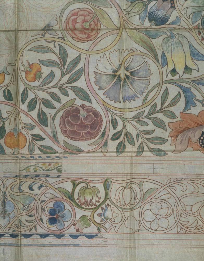 William Morris. Sketch of carpet design