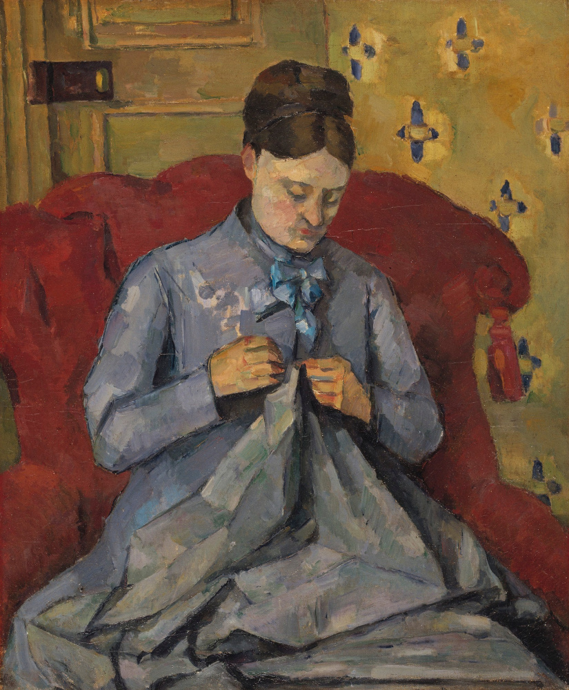Paul Cezanne. Madame Cezanne cosiendo