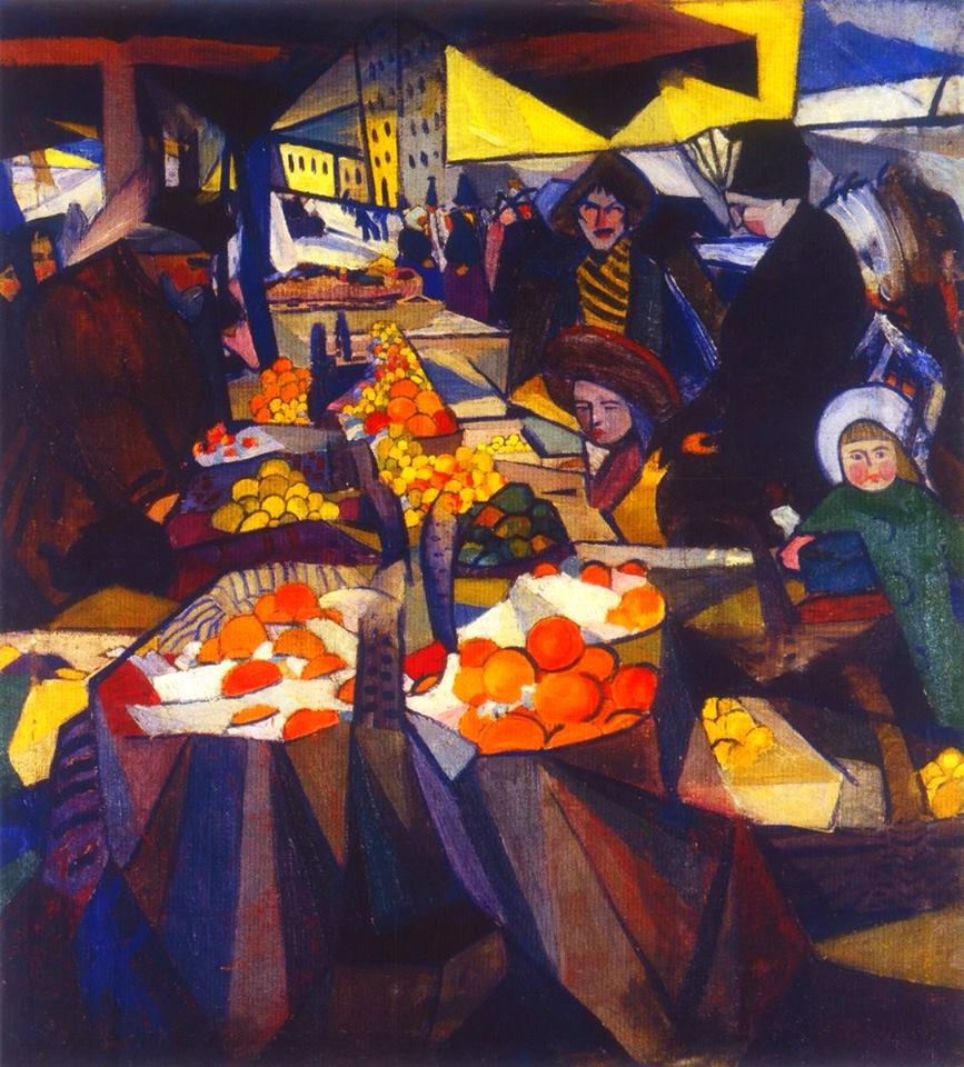 Alexander Konstantinovich Bogomazov. Hay Market. Kiev