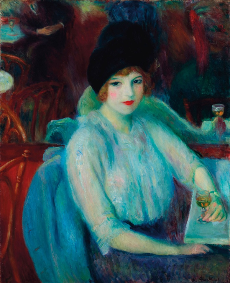 William James Glacens. Cafe Lafayette (Portrait of Kay Laurell)
