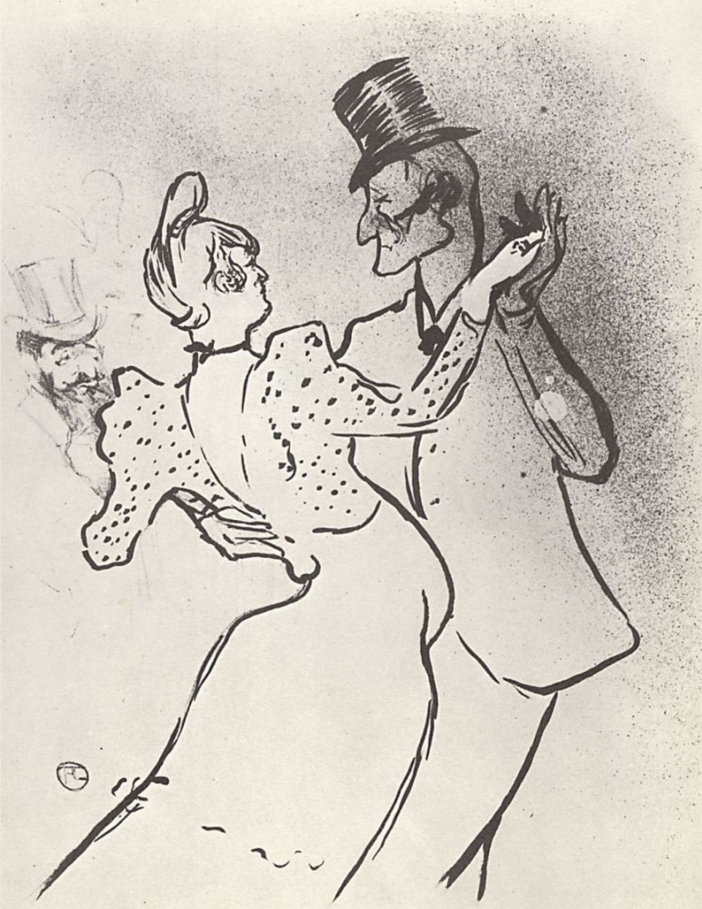 Henri de Toulouse-Lautrec. La goulue and Valentin, waltz