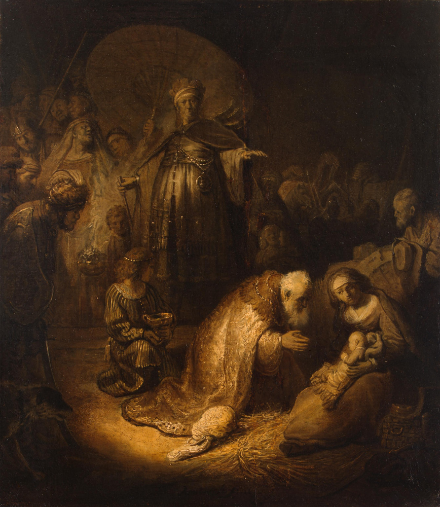 Rembrandt Harmenszoon van Rijn. Adoration des Mages