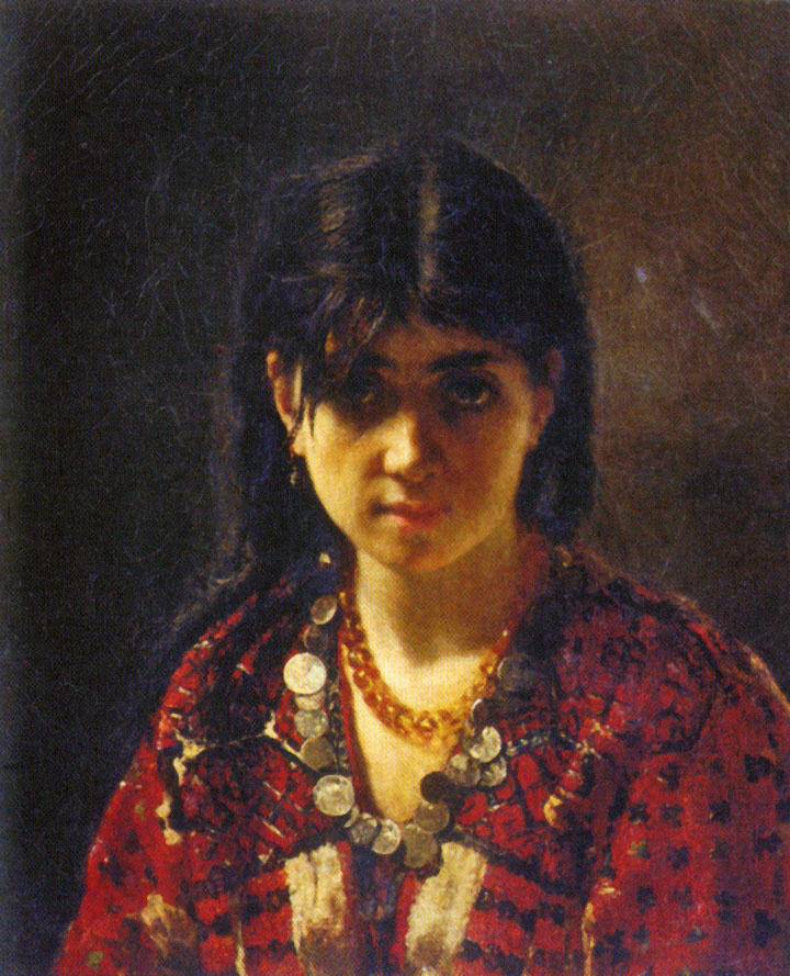 Alexey Alekseevich Kharlamov. Mordovian girl. 1872