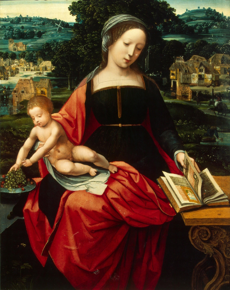 Невідомий художник. Нидерландская школа. 1530-1540 Мадонна с Младенцем.