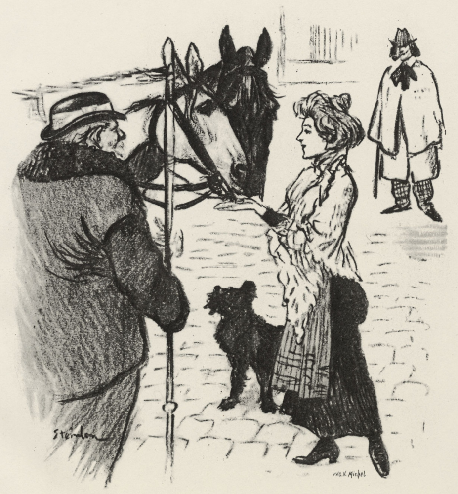 Theophile-Alexander Steinlen. The woman, treated horses