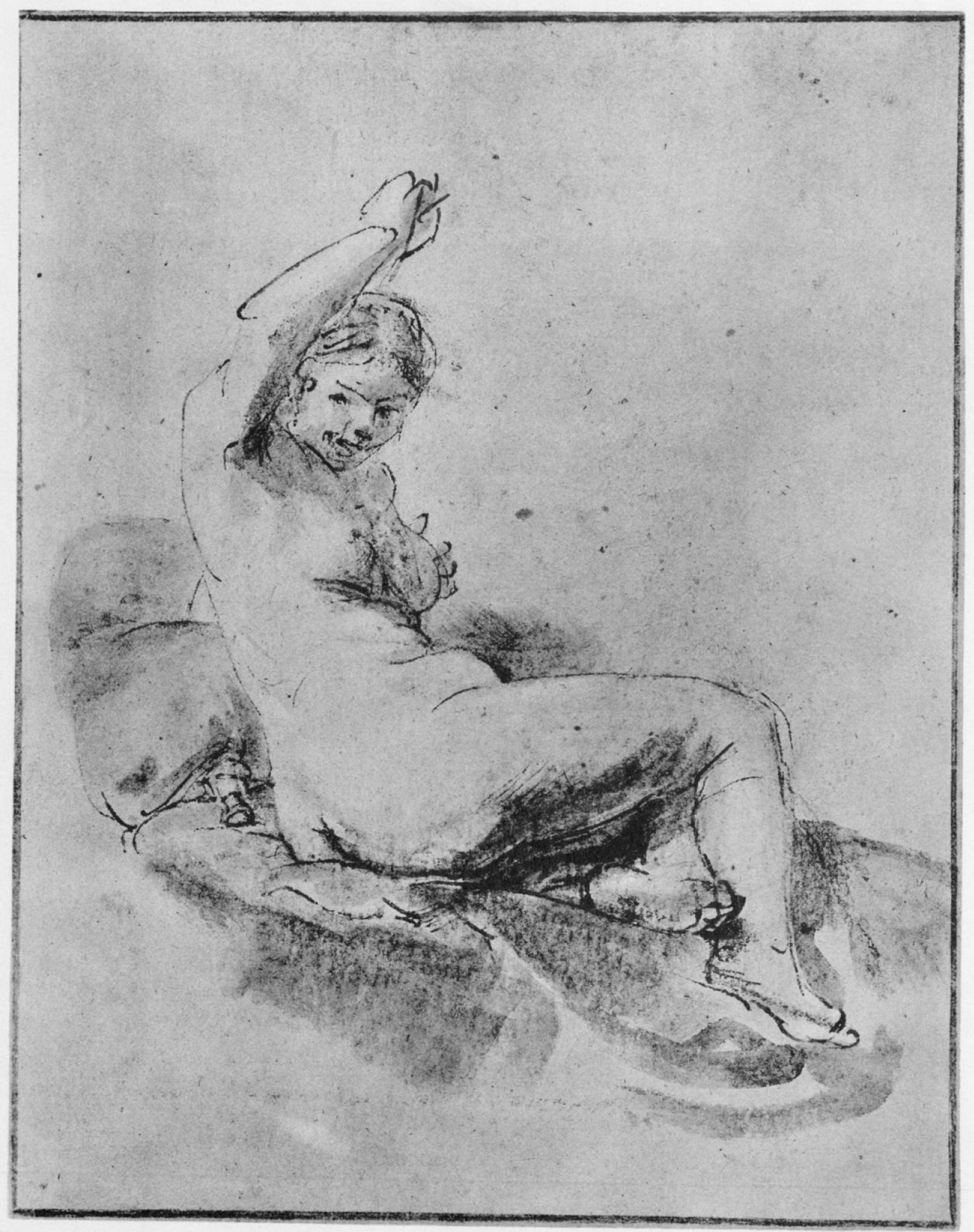 Buy digital version: Reclining Nude model by Rembrandt Harmenszoon van  Rijn, Chicago | Arthive