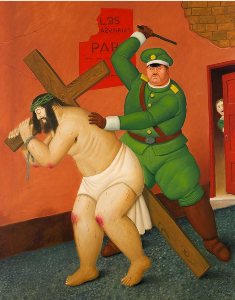 Fernando Botero. Christ carrying the cross