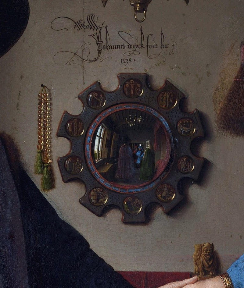 Jan van Eyck. The Arnolfini portrait (detail)