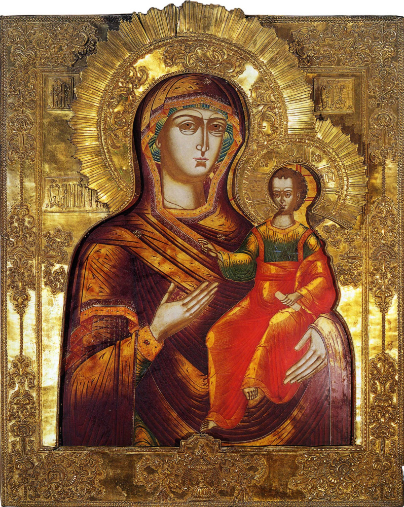 Icon Painting. Mother of God Odigitriya Smolenskaya (Nevyansk)