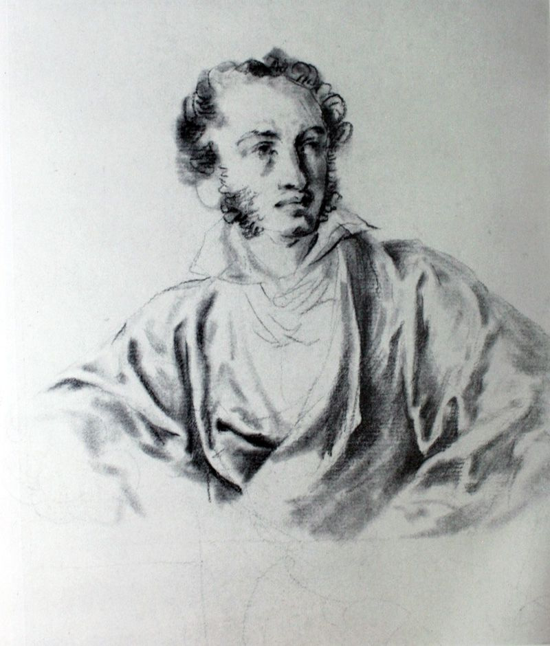 Vasily Tropinin. Portrait Of A. S. Pushkin. Sketch