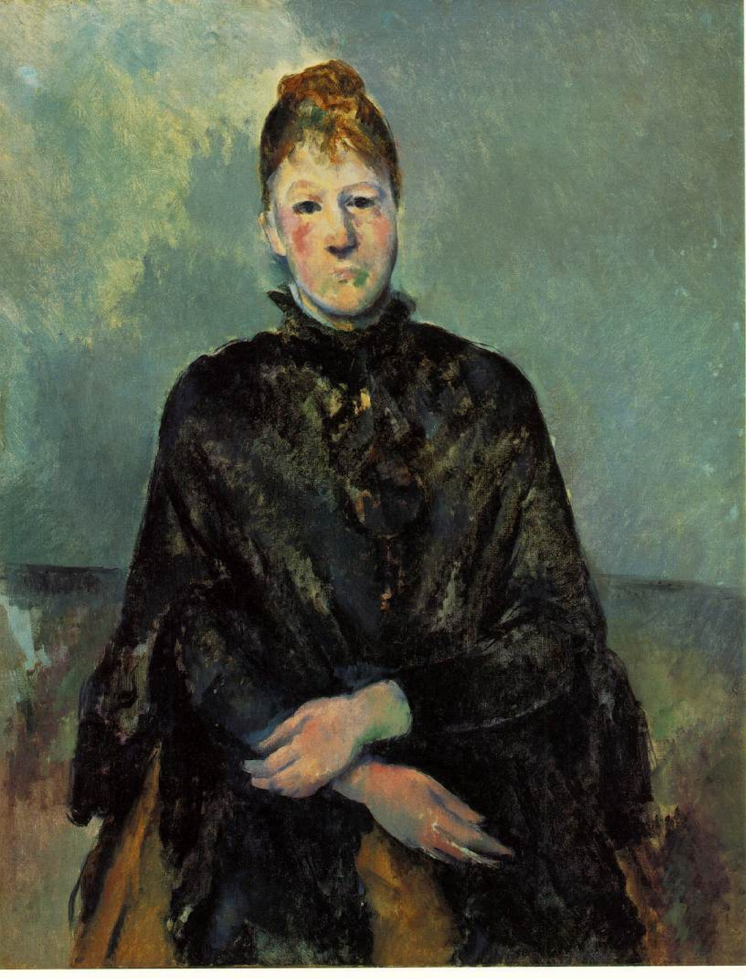 Paul Cezanne 塞尚夫人的肖像, 1887, 72×92 厘米：作品描述| Arthive