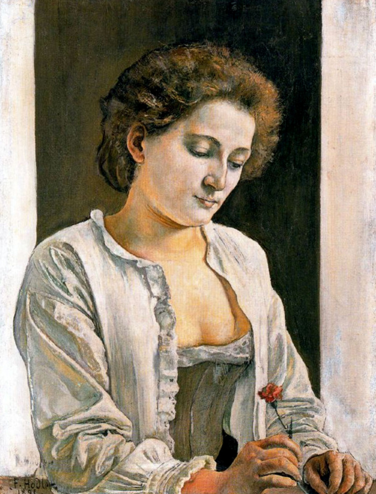 Ferdinand Hodler. Woman with red flower