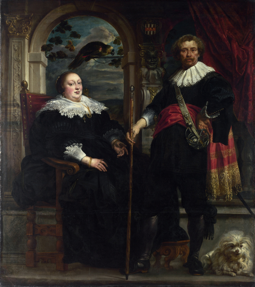 Jacob Jordaens. Portrait of Cornelis van Dyest and his wife