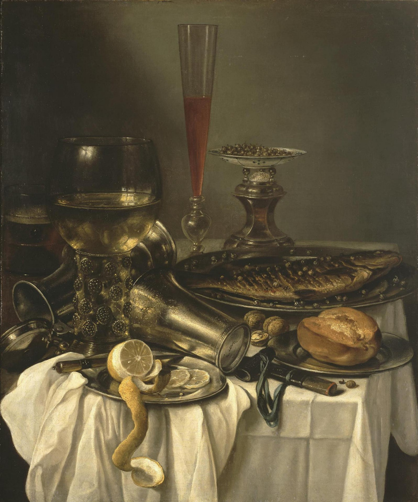 Pieter Claesz. Breakfast with fish