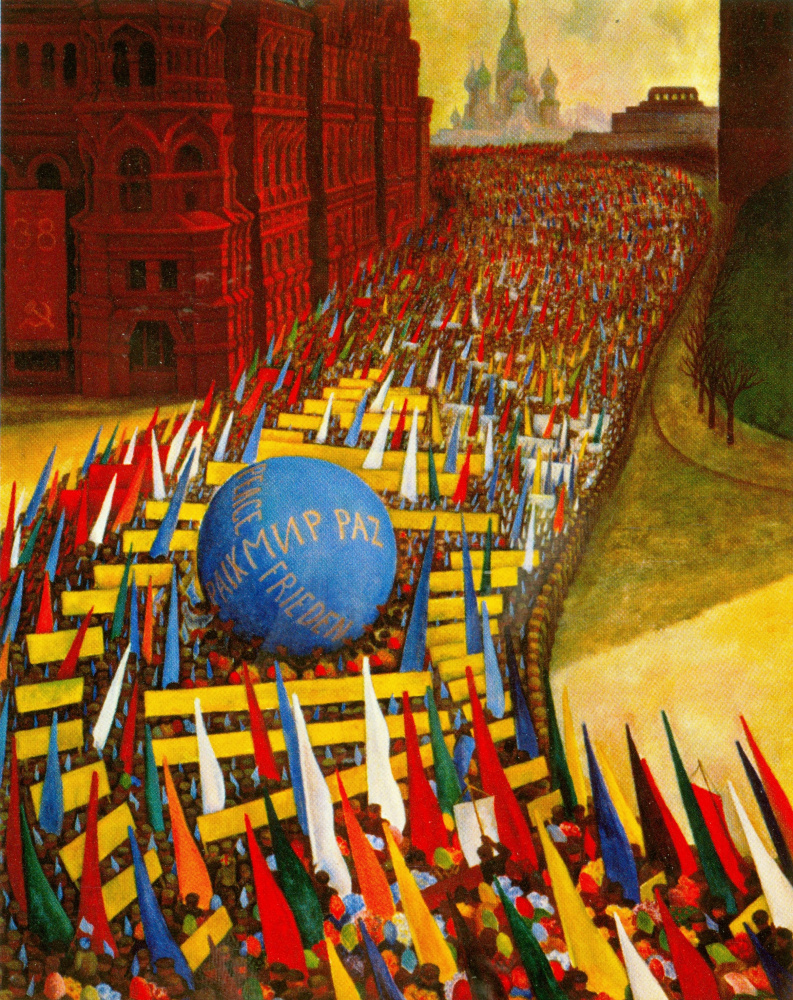 Diego Maria Rivera. May Day march in Moscow