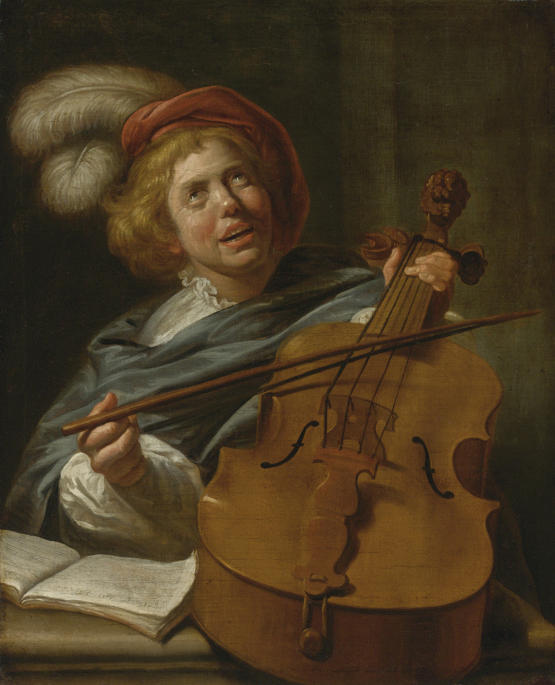 Judith Leyster. A man playing the cello