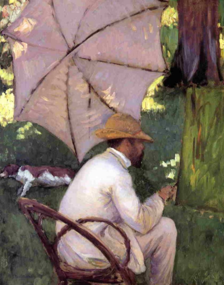Gustave Caillebotte. Painter under the umbrella