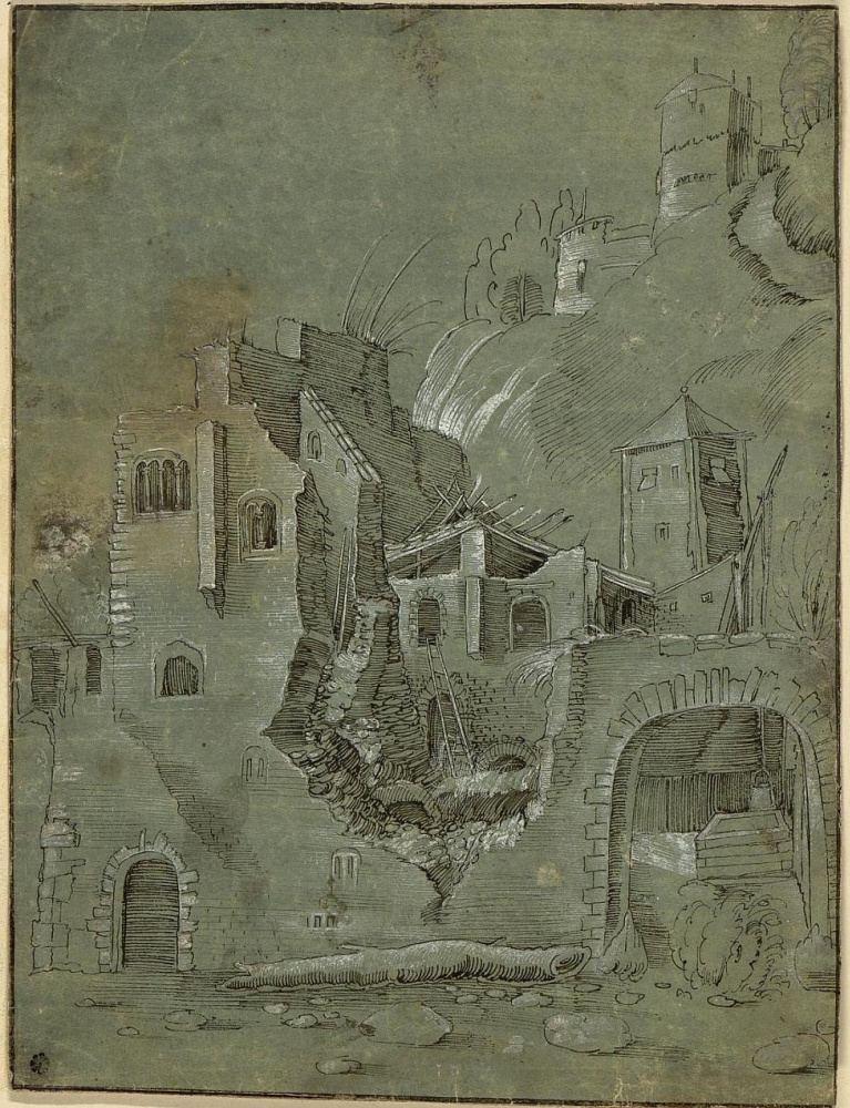 Albrecht Dürer. The castle ruins at the foot of the mountain