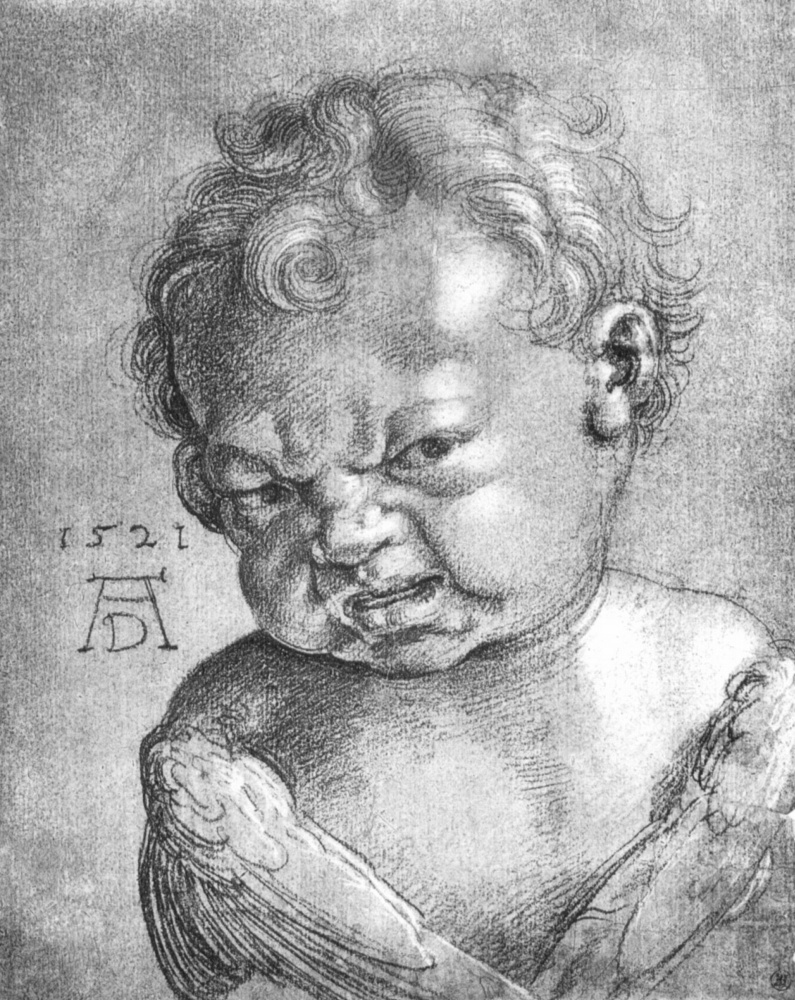 Albrecht Durer. Ange qui pleure (croquis)