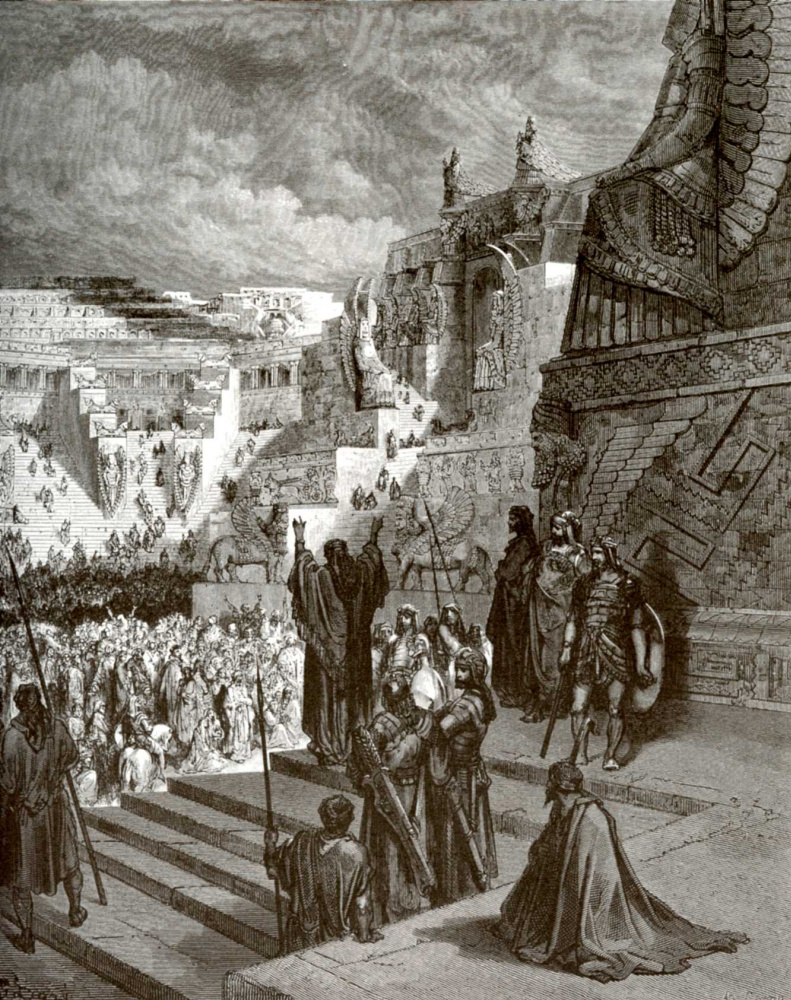 Paul Gustave Dore. Illustration to the Bible: Artaxerxes gives the Israelites freedom