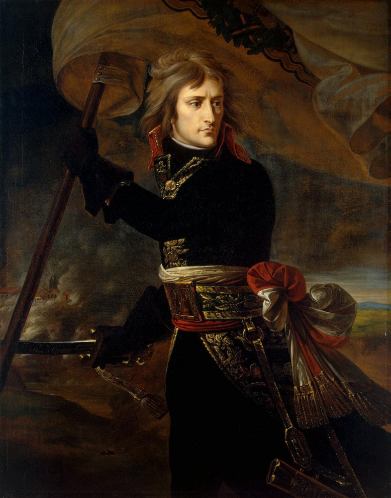 Antoine Jean Gro. Napoleon Bonaparte on the bridge at Arcole