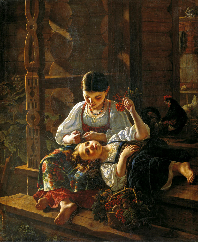 Rostislav Ivanovich Felitsin. On the porch of the hut