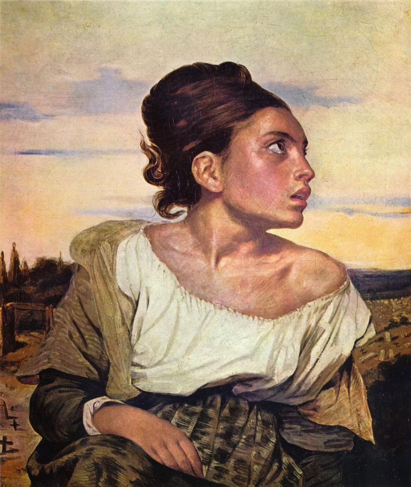 Eugene Delacroix. An orphan in the cemetery