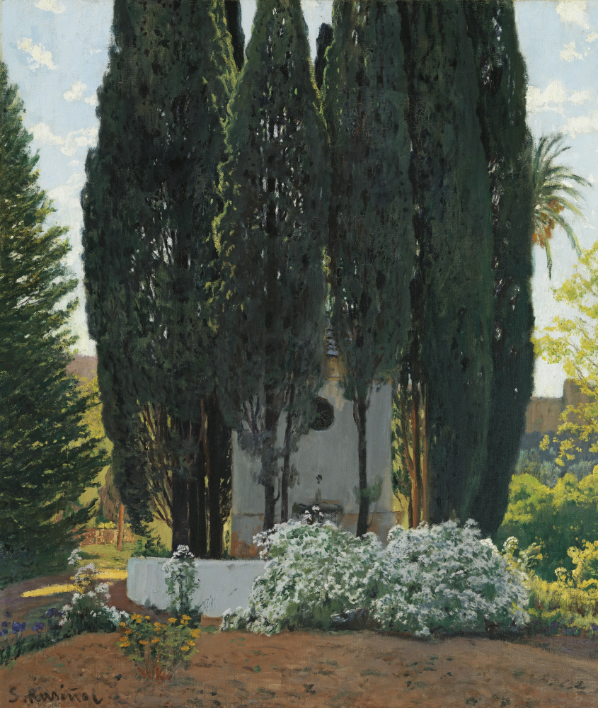 Santiago Rusignol. Cypress fountain