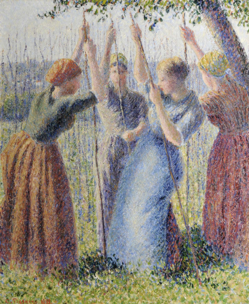 Camille Pissarro. Paysannes plantant des rames (Peasant Women Planting Stakes)
