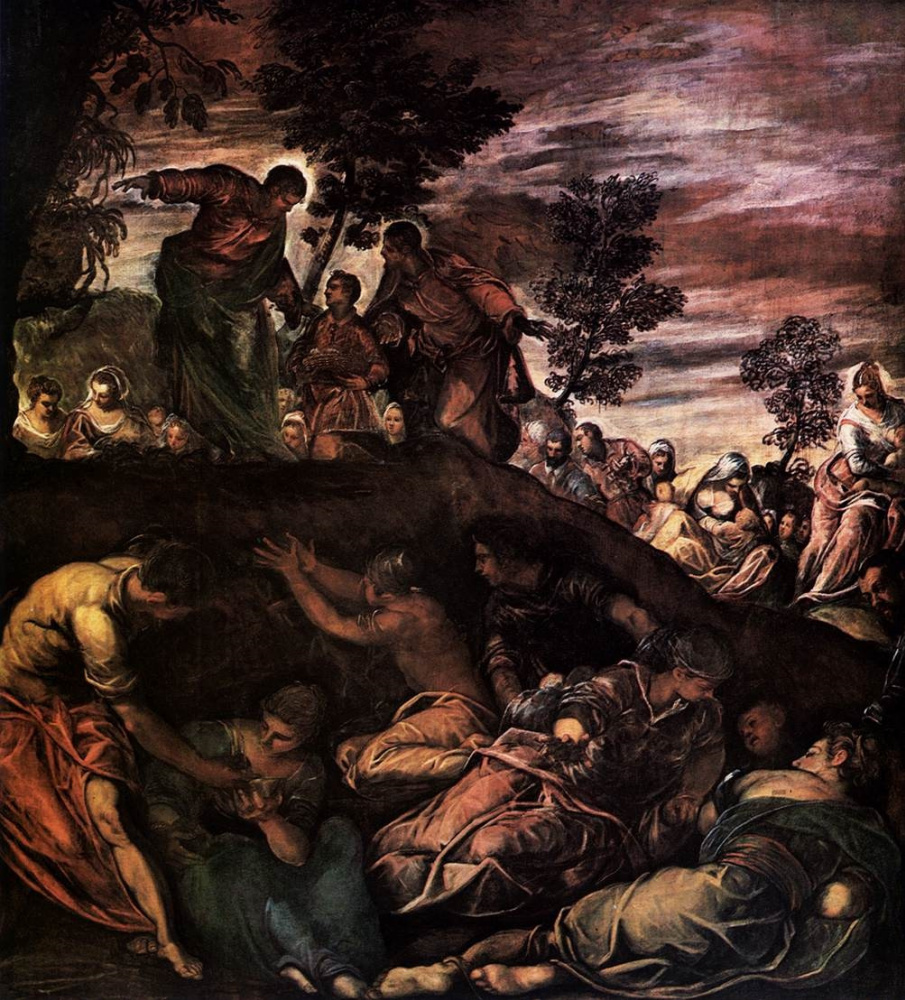 Jacopo (Robusti) Tintoretto. Miracle of bread and fish